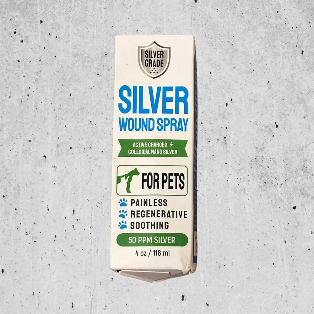 SILVER GRADE Wound Spray for Pets Colloidal Nano Spray - 4 oz Painless Soothing